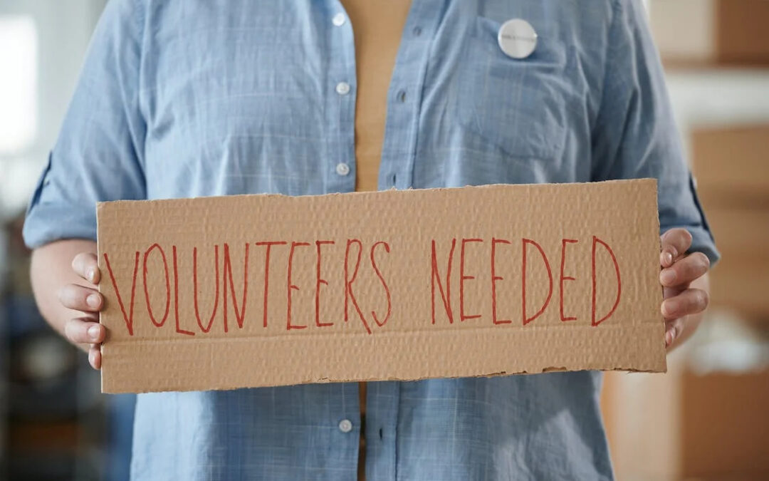 Volunteers needed sign